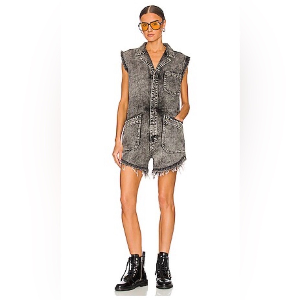 GREAT CONDITION ONE TEASPOON PALISADES OVERALLS, SIZE XXL, WASHED BLACK